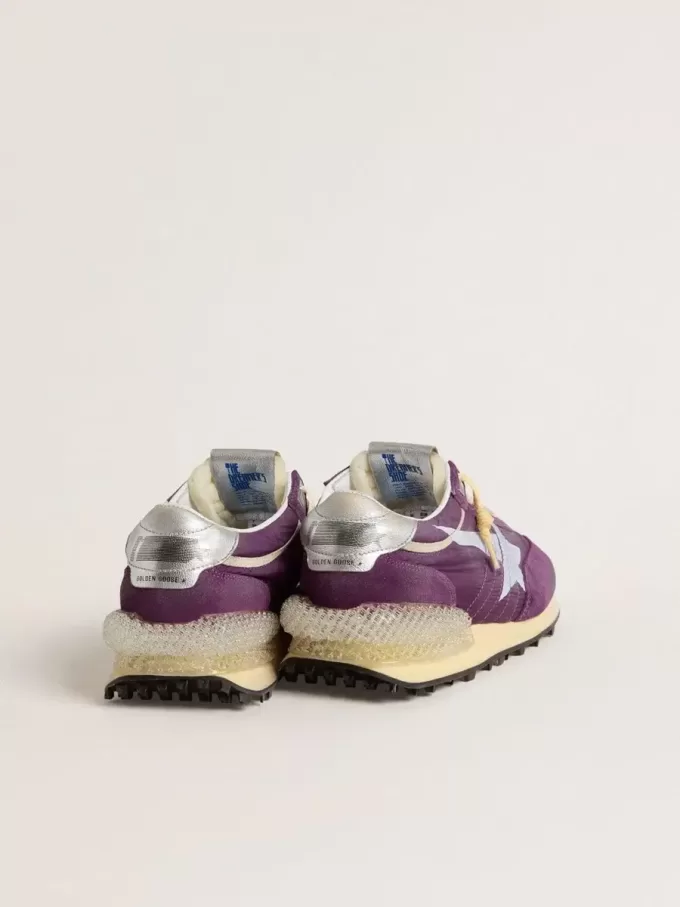 Herren-Marathon mit violettem Nylon-Obermaterial und weißem Stern