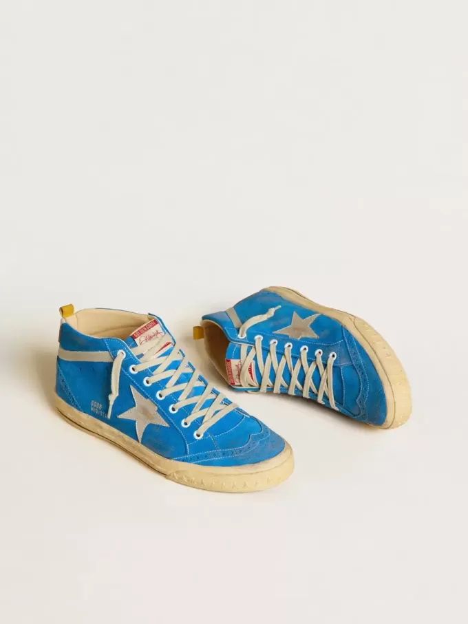 Herren-Mid-Star aus Wildleder mit metallischem Lederstern und Lederfersenlasche