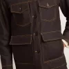 Herren-Peacoat-Jacke aus Denim Herren-Peacoat-Jacke aus Denim