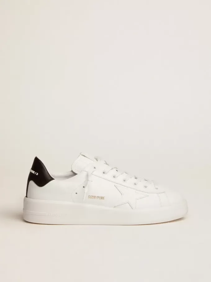 Herren-Purestar mit Lederstern und schwarzer Lederferse