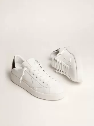 Herren-Purestar mit Lederstern und schwarzer Lederferse