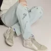 Herren-Slide aus Leder mit Details aus Wildleder