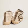 Herren-Slide mit Leopardenmuster aus Ponyfell und schwarzem Flash