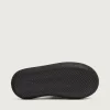 Herren-Slip-Ons Space-Star Slide aus schwarzem Leder