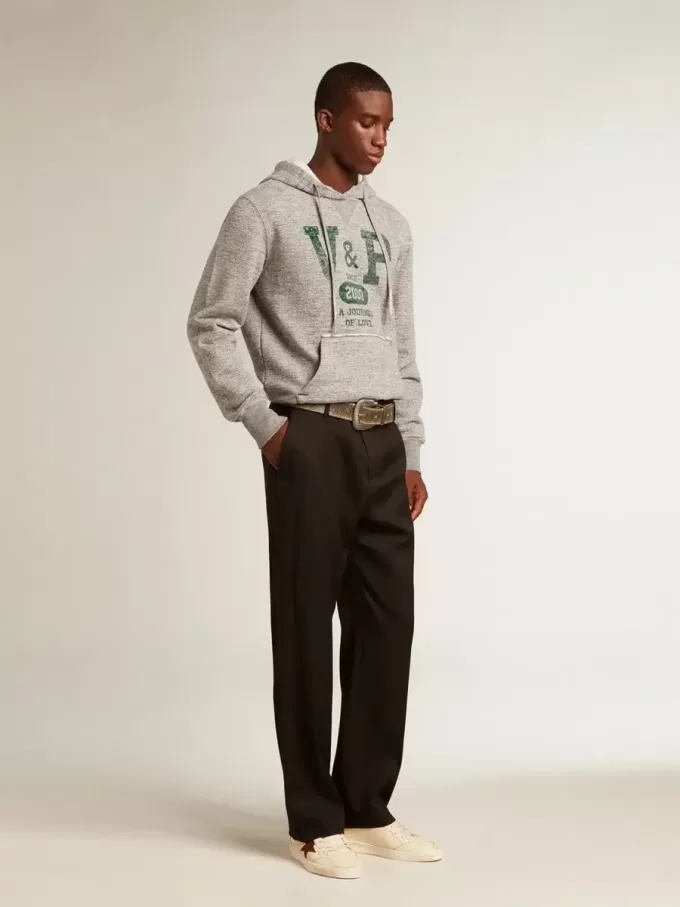 Herren-Sneaker „Ball Star” aus beigem Nappaleder mit burgunderrotem Mesh-Stern und Fersenlasche