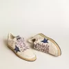 Herren-Sneaker „Ball Star” aus Nappaleder mit blauem Wildlederstern und Fersenlasche aus platinfarbenem Leder Herren-Sneaker „Ball Star” aus Nappaleder mit blauem Wildlederstern und Fersenlasche aus platinfarbenem Leder