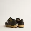 Herren-Sneaker „Ball Star” aus schwarzem Nappaleder mit Stern aus Wildleder und Fersenlasche aus Nappaleder