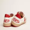 Herren-Sneaker „Ball Star” aus weißem Leder