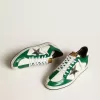Herren-Sneaker Ball Star LAB aus grünem und weißem Leder mit silbernem Stern Herren-Sneaker Ball Star LAB aus grünem und weißem Leder mit silbernem Stern