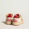 Herren-Sneaker „Ball Star LAB” aus Nappa und PVC mit rotem Wildlederstern und Fersenlasche
