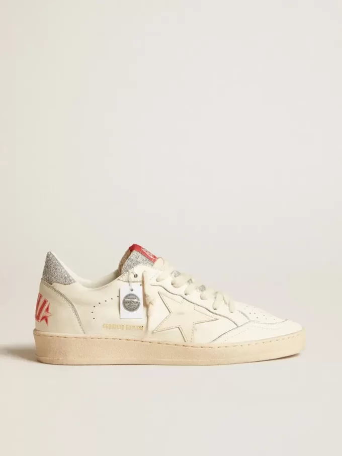 Herren-Sneaker „Ball Star LTD” aus Nappaleder mit weißem Stern und Fersenlasche mit Swarovski-Kristallen Herren-Sneaker „Ball Star LTD” aus Nappaleder mit weißem Stern und Fersenlasche mit Swarovski-Kristallen