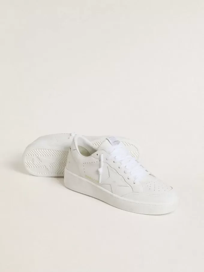 Herren-Sneaker „Ball Star” mit weißem Lederstern und Fersenlasche