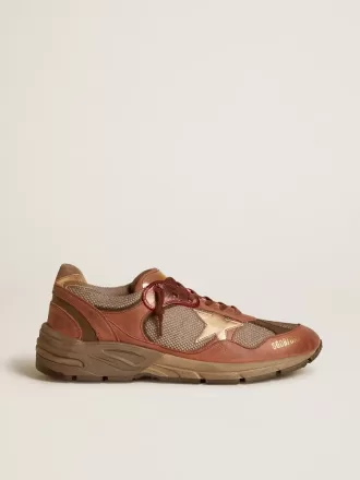 Herren-Sneaker Dad-Star aus Nubukleder mit goldenem Lederstern und Fersenlasche aus Wildleder