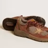 Herren-Sneaker Dad-Star aus Nubukleder mit goldenem Lederstern und Fersenlasche aus Wildleder
