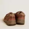 Herren-Sneaker Dad-Star aus Nubukleder mit goldenem Lederstern und Fersenlasche aus Wildleder