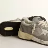 Herren-Sneaker Dad-Star aus Wildleder und Mesh mit weißem Lederstern und Fersenlasche
