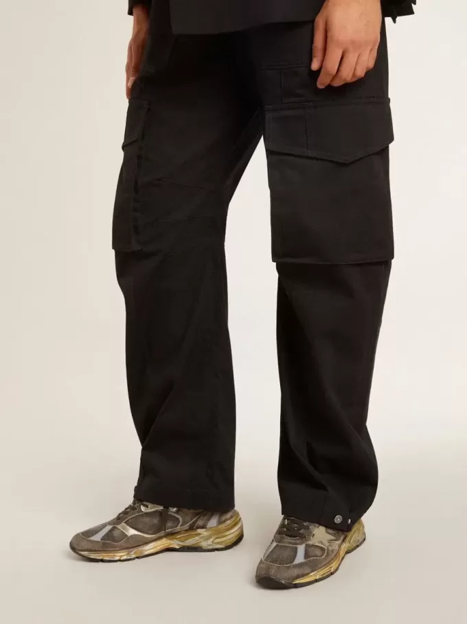 Herren-Sneaker Dad-Star aus Wildleder und Nylon mit khakifarbenem Lederstern und Fersenlasche