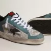Herren-Sneaker Stardan aus Distressed-Mesh und petrolfarbenem Obermaterial