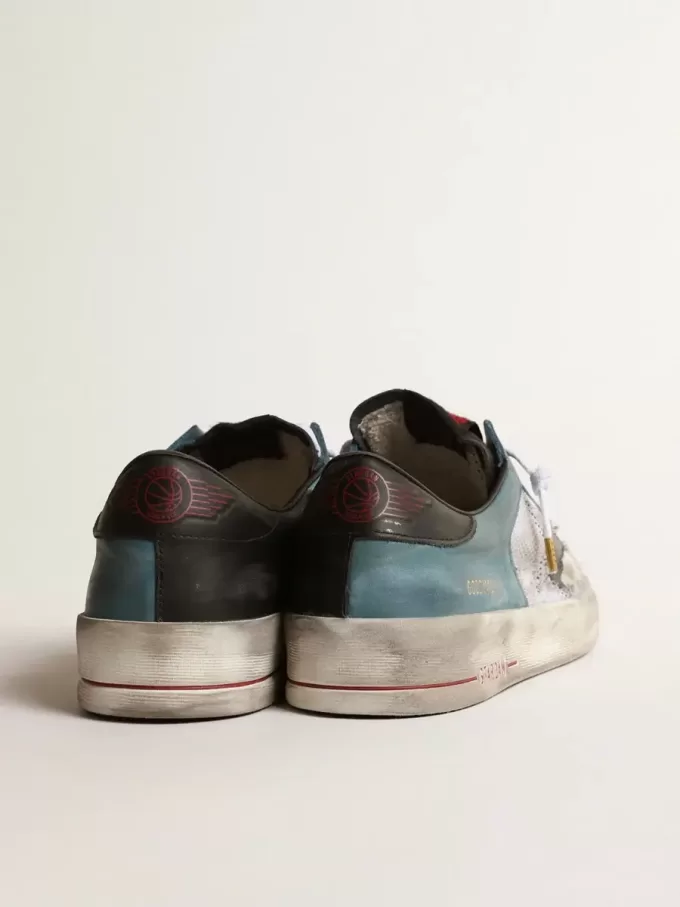 Herren-Sneaker Stardan aus Distressed-Mesh und petrolfarbenem Obermaterial