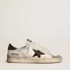 Herren-Sneaker „Stardan” aus Nappa- und Ponyfell mit braunem Wildlederstern