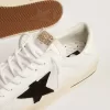 Herren-Sneaker „Stardan” aus weißem Mesh mit schwarzem Wildlederstern