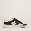 Herren-Sneaker Stardan aus weißem und schwarzem Leder