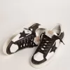 Herren-Sneaker Stardan aus weißem und schwarzem Leder