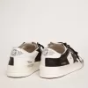 Herren-Sneaker Stardan aus weißem und schwarzem Leder