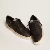 Herren-Sneaker Stardan komplett aus schwarzem Leder