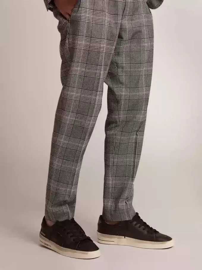 Herren-Sneaker Stardan komplett aus schwarzem Leder