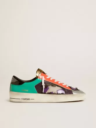 Herren-Sneaker Stardan LAB aus Lackleder und Mesh mit Gummistern