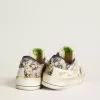 Herren-Sneaker Stardan LAB aus weißem Leder mit Camouflage-Stern und Fersenlasche Herren-Sneaker Stardan LAB aus weißem Leder mit Camouflage-Stern und Fersenlasche