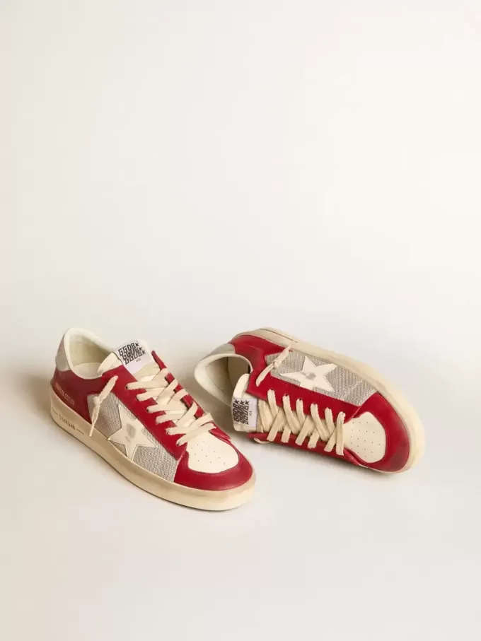 Herren-Sneaker Stardan LTD aus Mesh und Nubukleder mit Nappa-Stern und Lederlasche an der Ferse Herren-Sneaker Stardan LTD aus Mesh und Nubukleder mit Nappa-Stern und Lederlasche an der Ferse