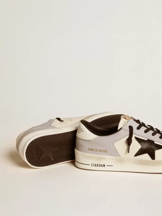 Herren-Sneaker Stardan LTD aus Nappa und Leder mit Stern aus Wildleder und Fersenlasche aus Leder
