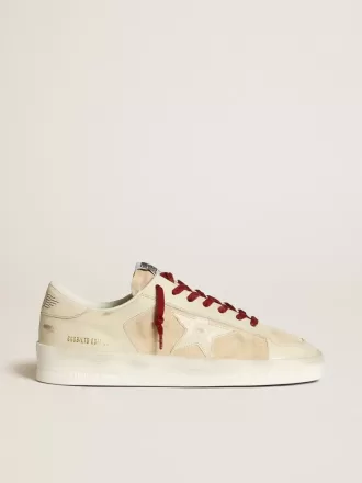 Herren-Sneaker Stardan LTD aus Wildleder mit Stern und Fersenlasche aus weißem Lackleder