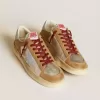 Herren-Sneaker Stardan LTD in Silber mit hellblauem Lederstern und Nubuk-Einsätzen