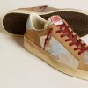 Herren-Sneaker Stardan LTD in Silber mit hellblauem Lederstern und Nubuk-Einsätzen