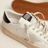 Herren-Sneaker Stardan mit Stern aus eisgrauem Wildleder und blau-marineblauer Fersenlasche