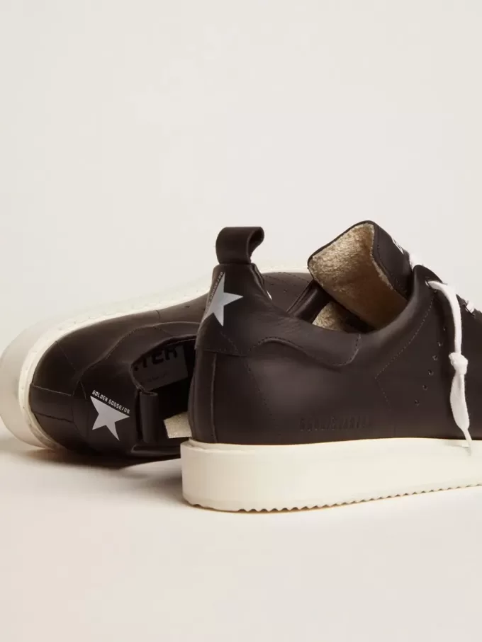 Herren-Sneaker „Starter” aus Leder mit Stern-Print auf der Fersenlasche