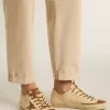 Herren-Sneaker V-Star aus cremefarbenem Canvas mit tabakfarbenem Lederstern