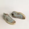 Herren-Sneaker V-Star aus hellblauem Canvas mit taubengrauem Lederstern