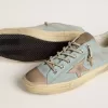 Herren-Sneaker V-Star aus hellblauem Canvas mit taubengrauem Lederstern