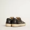 Herren-Sneaker V-Star aus schwarzem Nappaleder mit schwarzem Lederstern
