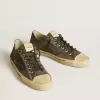 Herren-Sneaker V-Star aus schwarzem Wildleder mit schwarzem Lederstern
