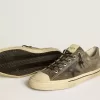 Herren-Sneaker V-Star aus schwarzem Wildleder mit schwarzem Lederstern