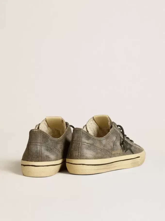 Herren-Sneaker V-Star aus schwarzem Wildleder mit schwarzem Lederstern