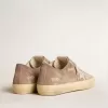 Herren-Sneaker V-Star aus taubengrauem Wildleder mit hellgrauem Lederstern