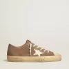Herren-Sneaker V-Star aus taubengrauem Wildleder mit weißem Nappalederstern