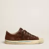 Herren-Sneaker V-Star LTD aus dunkelbraunem Wildleder mit farblich abgestimmtem Stern