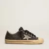 Herren-Sneaker V-Star LTD aus schwarzem Canvas mit eisgrauem Stern und Ferse